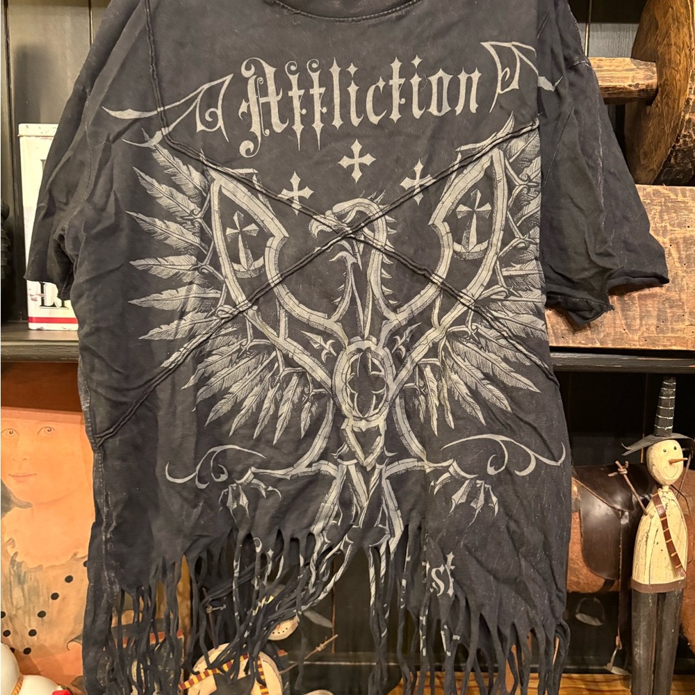 Affliction Charcoal Winged Graphic Tee